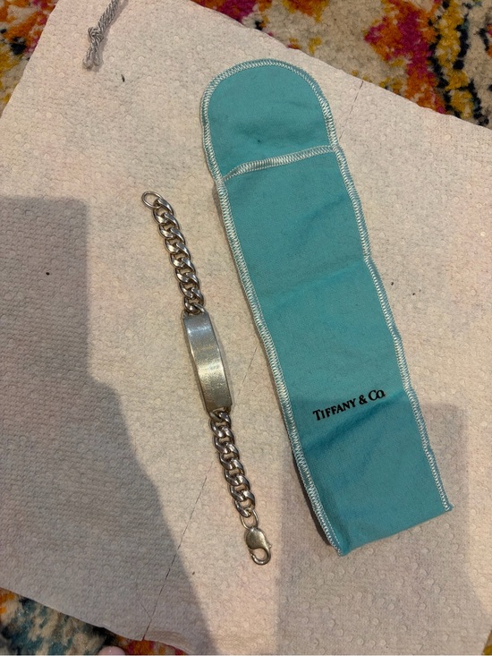 Tiffany & Co. Jewelry - Tiffany & Co. Sterling Silver Men’s ID Curb Bracelet with Tiffany Blue Pouch